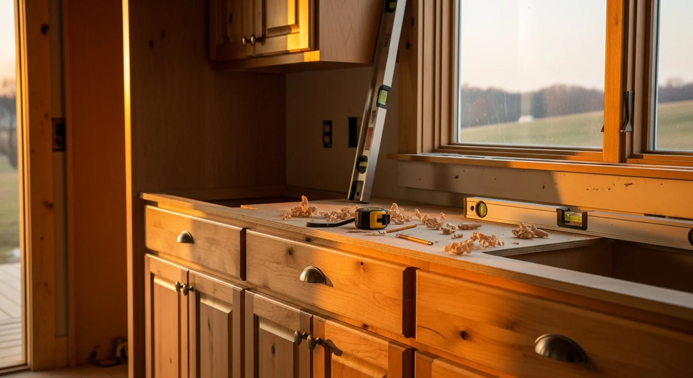Custom cabinet and trim carpentry installation