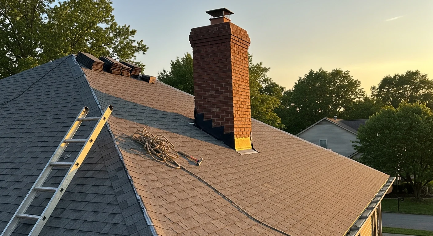Roof and siding installation on residential home